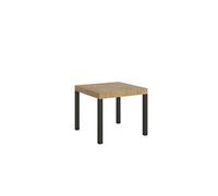Table extensible 90x90/246 cm Everyday Chêne Nature cadre Anthracite -