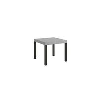 Table extensible 90x90/246 cm Everyday Ciment cadre Anthracite -