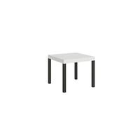 Table extensible 90x90/246 cm Everyday Frêne Blanc cadre Anthracite -