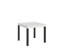 Table Extensible 90x90/246 cm Everyday Frêne Blanc Cadre Anthracite