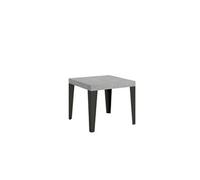 Table extensible 90x90/246 cm Flame Ciment cadre Anthracite -
