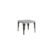 Table extensible 90x90/246 cm Paxon Ciment cadre Anthracite -