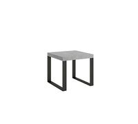 Table extensible 90x90/246 cm Tecno Ciment cadre Anthracite -
