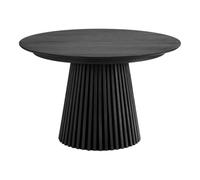 Table Extensible à 200cm Pied Relief MDF Placage Chêne noir - DUBLIN