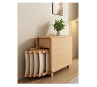 Table Extensible à abattant en Bois Massif, Table à Manger Pliante sur roulettes-Gain De Place SièGes 4-6