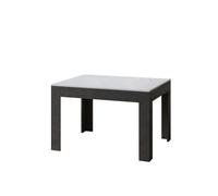 Table extensible Bibi Mix 90x120/180 cm, plateau Spatula Blanc - piètement Spatula Anthracite