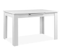 Table extensible - BIRMINGHAM - 80A - Ouverture synchonisée automatique - Décor blanc - 6 / 8 personnes - 125-165 x 75 x 80 cm