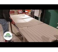 Alizé - Table de jardin en aluminium 110 à 170 cm Genes Crème Crème G