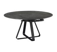 Table extensible D. 150 cm céramique gris anthracite et métal - SKYE Meubletmoi