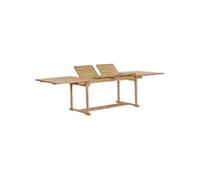 Table extensible de jardin 180-280x100x75 cm Teck solide