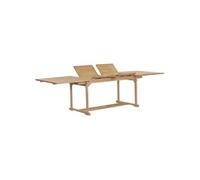 Table extensible de jardin 180-280x100x75 cm Teck solide