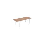 Table extensible de jardin 8 places en aluminium et bois MADEIRA