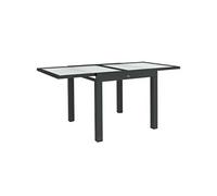Outsunny - Table de jardin - Aluminium - 160x80x75cm - Transparent