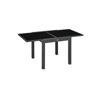 Outsunny - table de jardin - Aluminium - 160x80x75cm - Gris, Noir