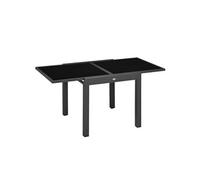 Table extensible de jardin grande taille anthracite noir