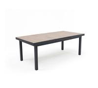 Table extensible en aluminium et céramique marron - Oviala