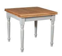 Table Extensible En Bois Massif De Tilleul, Finition Naturelle, Châssis Grise Vieillie, Made In Italy Multicolore