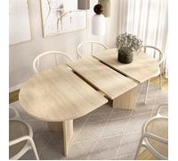 Table Extensible Espanola Dmora en Bois Mélaminé Chêne Marron 90x140x76h cm