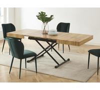 Table extensible et relevable 2 en 1 - MDF et acier - Naturel et noir - MORIALA Noir, Naturel clair https://www.fnac.com/mp48617374/Table-extensible-et-relevable-2-en-1-MDF-et-acier-Naturel-et-noir-MORIALA/w-4?oref=87d5246a-041f-292f-644a-3130a5b6bacb