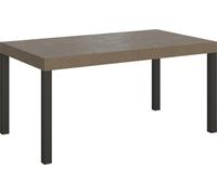 Table extensible Everyday 160/244x80 cm gris tourterelle avec pieds anthracite