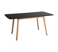 Happy Garden Table Extensible Helga 120 / 160cm Noire. Table de Salle à Manger rectangulaire de Style scandinave pour 4 à 6 Personnes.
