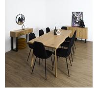 Table Extensible - HOME DECO FACTORY - Calypso - 6 à 8 Personnes - Marron
