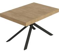 Table extensible Niket 140/400x90 cm chêne naturel avec pieds anthracite