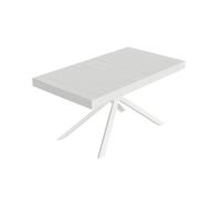 Table extensible Niket 90x160/420 cm avec pieds blancs