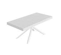 Table extensible Niket 90x180/284 cm avec pieds blancs