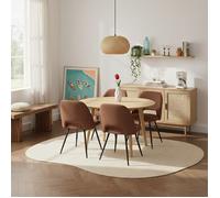 Table extensible ORACLE placage chêne 120 à 160cm - Bois