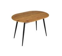 - Table extensible ovale pour 4 à 6 personnes effet bois - L.120 à 160cm