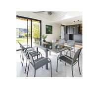 Table extensible Piazza 8 p. graphite Hespéride
