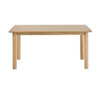 Table extensible rallonges intégrées rectangulaire bois clair frêne L160-210 cm CLAUDIE