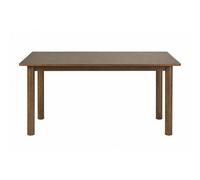 Table extensible rallonges intégrées rectangulaire bois foncé noyer L160-210 cm CLAUDIE