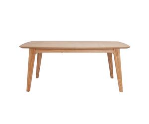 Table extensible rallonges intégrées rectangulaire en bois clair L180-230 cm FIFTIES