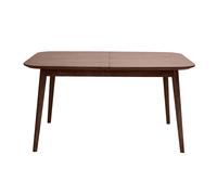 Table extensible rallonges intégrées rectangulaire en bois foncé noyer L140-170 cm ANK