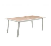 Table Extensible Rectangulaire Alu Lin/Blanc Pavane - 8/12 Places - Hespéride Multicolore