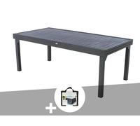 Table Extensible Rectangulaire Alu Piazza 10/12 Places Graphite + Housse - Hespéride Multicolore