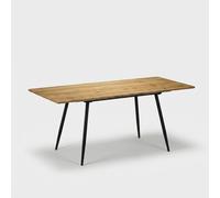 Table extensible rectangulaire bois et métal 80x140/180cm Sahra