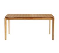 Table extensible rallonges intégrées rectangulaire en bois clair frêne L160-210 cm BONAVISTA