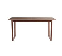 Table extensible rallonges intégrées rectangulaire en bois foncé noyer L160-240 cm LAHO