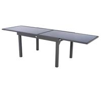 Table Extensible Rectangulaire En Verre Piazza 6/10 Places Gris Anthracite - Hespéride Multicolore