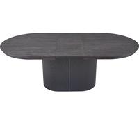 Table extensible VAGOS - 180-220 cm - Forme ovale - Couleur brun foncé - Style design