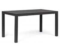 Table Extérieure Hilde 140/210 X 77 Aluminium Anthracite Gris