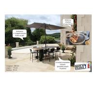 Table Extérieure Mobile 12 Personnes ¿ Acier & Acacia ¿ Fabrication Française Multicolore