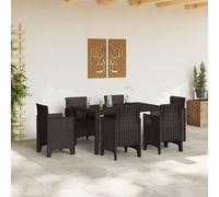 Table Extérieure Vidaxl Marron Plastique Grand Léger