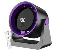 Table Fan Device, Clip On Adjustable, 100 Speeds with Digital Display, Rechargeable Portable Cooling Feature, Premium Quality Quiet Accessory, Home Bedroom Living Room Apartment Dorm School Office Use
