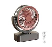 Table Fan - Rechargeable 6-Level Digital Display , Compact Quiet Desk Air Cooler | Portable Cooling Device | Suitable For Home Bedroom Living Room Kitchen Office Dorm Apartment Camping Travel Outdoor