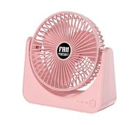 Table Fan - Speed Breeze Generator, Silent Directional Cooling Equipment, Compact Rechargeable Desktop Accessory Supporting Temperature Relief During Seasonal Adventures | Bedroom Living Room