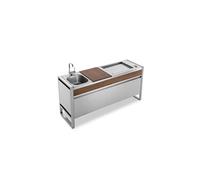 Table Fermée OASI 205C + Plancha OASI 80 Lisse + Evier + Mitigeur Pliable